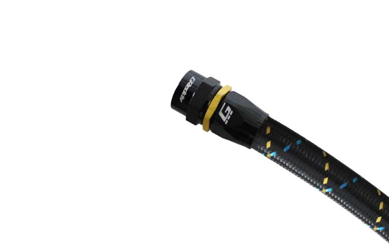 GReddy AN04 STRAIGHT HOSE END SWIVEL BLACK/GOLD ANODIZED