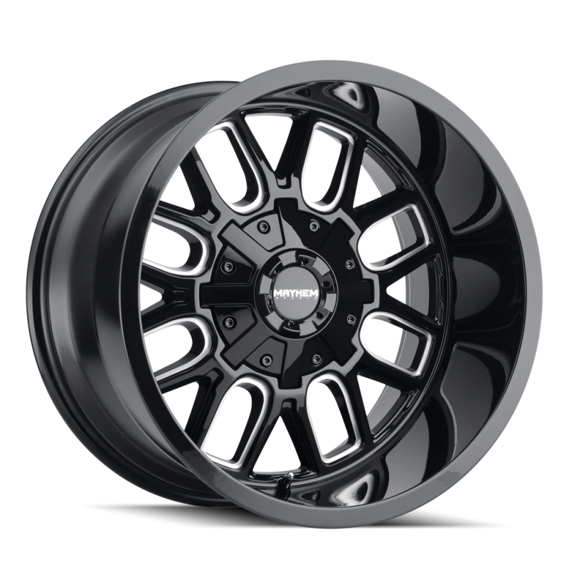 Mayhem 8107 Cogent 20x10 / 8x165.1 BP / -19mm Offset / 130.8mm Hub Gloss Black Milled Wheel