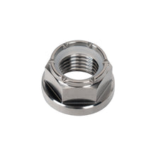 Load image into Gallery viewer, Wilwood nut 3/8-24 nylon self lock hex flange titanium GR5