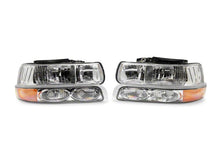 Load image into Gallery viewer, Raxiom 99-02 Chevrolet Silverado 1500 OE Style Headlights/Bumper Lights- Chrome - Clear Lens