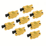 ACCEL Ignition Coils - SuperCoil GM LS2/LS3/LS7 engines, yellow, 8-pack