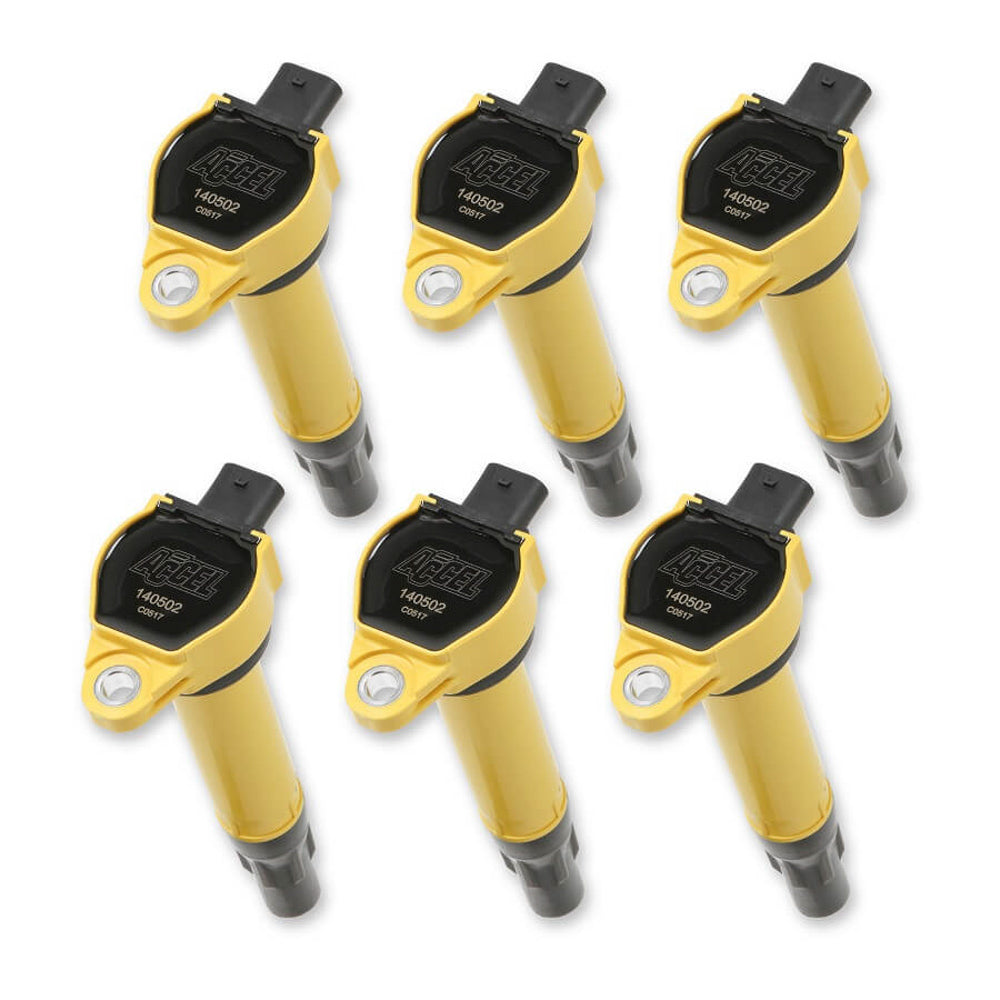 Ignition Coil - SuperCoil - 2006-2011 Mopar  - 2.7/3.5/4.0L - Yellow - 6-Pack