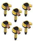 Ignition Coil- SuperCoil- 2010-2016 Ford EcoBoost 3.5L V6- 6-Pack (3-Pin)-Yellow