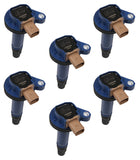 Ignition Coil - SuperCoil- 2010-2016 Ford EcoBoost 3.5L V6- 6-Pack (3-Pin)- Blue