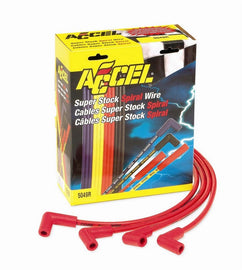 Spark Plug Wire Set - Super Stock Spiral 8mm - GM V8 1978-86 - Red