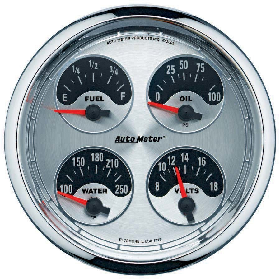 GAUGE, QUAD, 5", 240OE-33OF, ELEC, AMERICAN MUSCLE