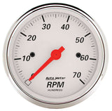 Traditional incandescent lighting illuminates around the perimeter of the dial