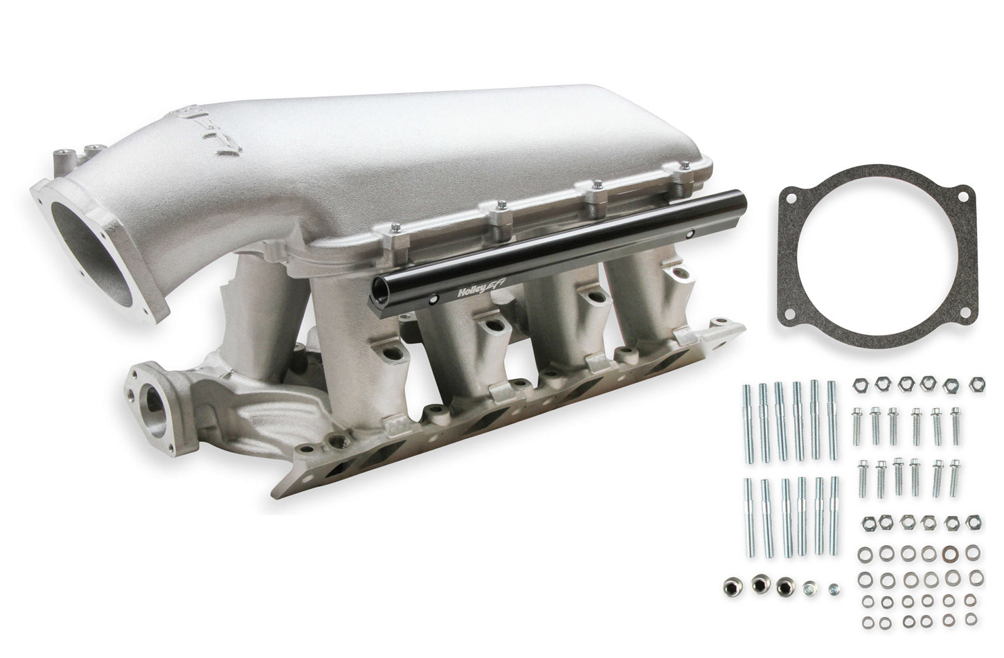 8.2" SBF Ford Hi-Ram Intake Manifold with 105mm LS Throttle Body Flange Top.