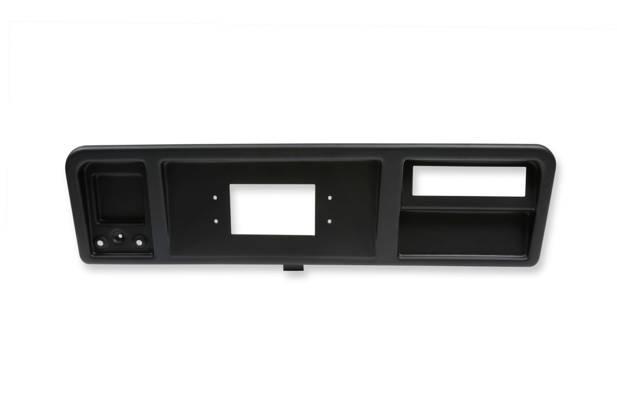 1973-1979 Ford Truck - Holley 7" Dash Panel - Black - NO A/C Vents