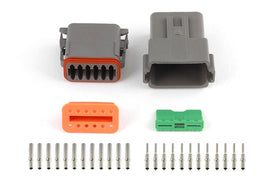 Haltech Plug and Pins Only - Matching Set of Deutsch DT-12 Connectors (DT06-12S + DT04-12P) - ( 13 Amp)