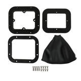 Hurst Billet Shifter Boot and Bezel - Rectangular - Black Finish