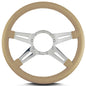 Steering Wheel Mark 9 El egante Pol. w/Tan Wrap