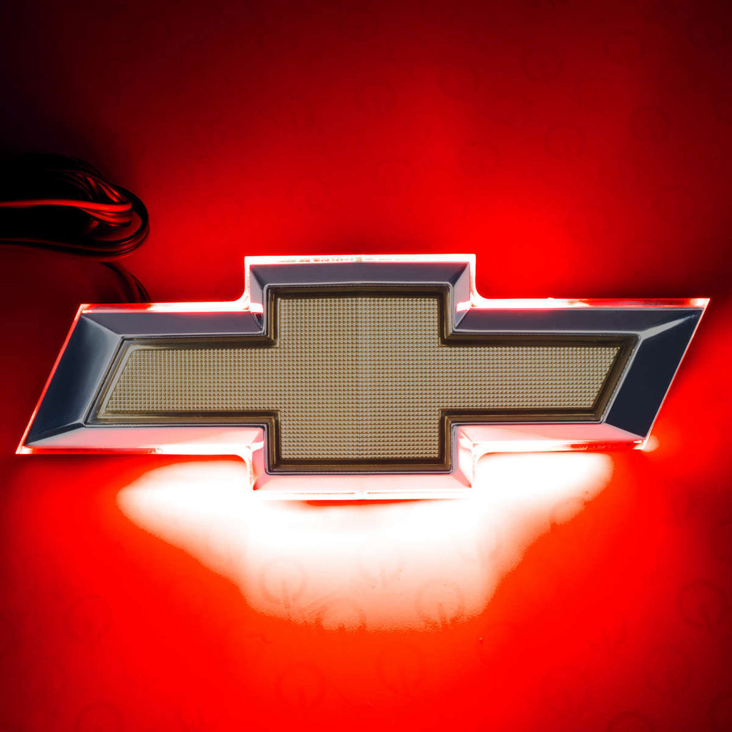 Red Illuminated LED Rear Bowtie Emblem