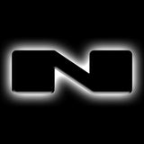 Universal Illuminated LED Letter Badges - Matte Black Surface Finish - N