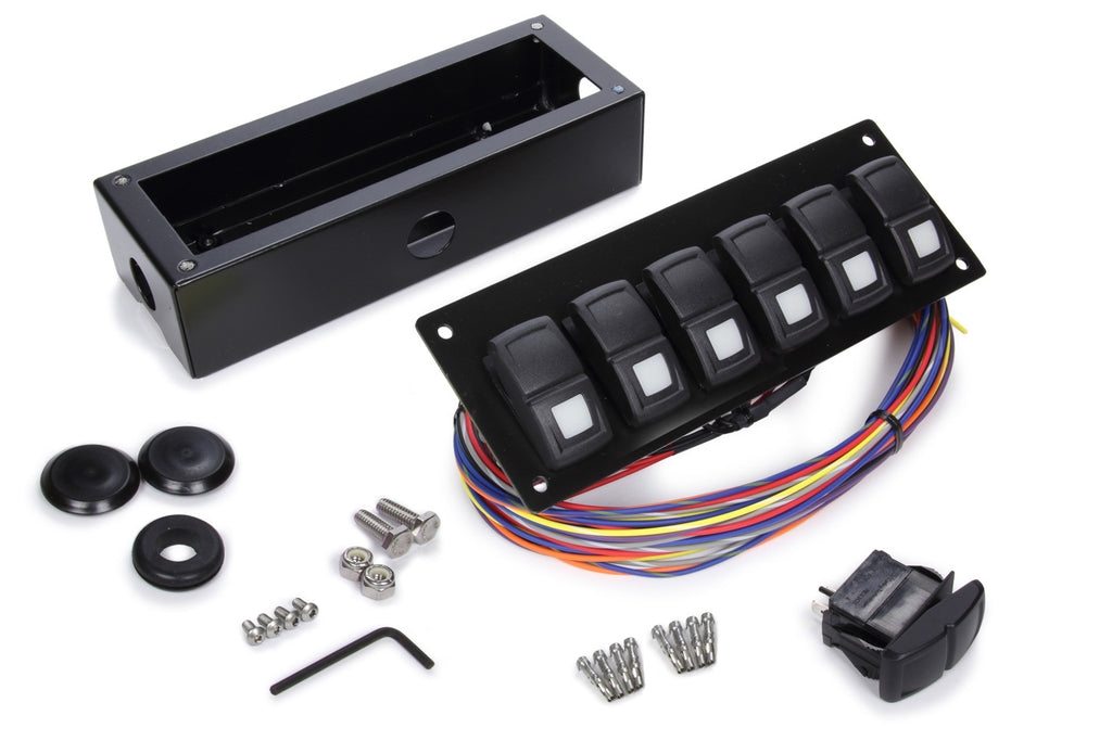 Track Rocker 6-Switch Panel; Flange Mount;
