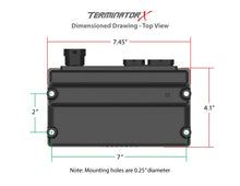 Load image into Gallery viewer, Terminator X - Dimensioned Drawing - Top View.jpg
