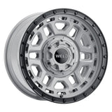 Weld Off-Road Crux 17x9in / 5x114.3 BP / ET 0 / 78.1mm Bore - Gloss Armor Gray / Satin Black Wheel