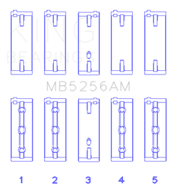 King Engine Bearings Hyundai Lantra 1600 (Size +0.25mm) Main Bearing Set
