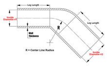 Load image into Gallery viewer, HPS 1.25" - 1.5" ID High Temp 4-ply Reinforced Silicone 45 Degree Elbow Reducer Hose Black (32mm - 38mm ID)