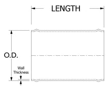 Load image into Gallery viewer, HPS 4.5" OD x 3" Long 6061 Aluminum Joiner Tube Piping with Bead Roll