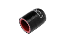 Load image into Gallery viewer, HPS 7/16" High Temperature Reinforced Black Silicone Coolant Cap Bypass Heater 11mm