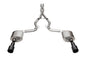 Corsa 2024 Ford Mustang GT Coupe 3in Sport Cat-Back Exhaust - 4.5in Black Carbon Fiber Tips