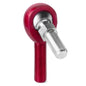 QA1 A Series Endura Rod End - Male/Left Hand - .5in Bore x 1/2-20 w/Stud - Red Aluminum