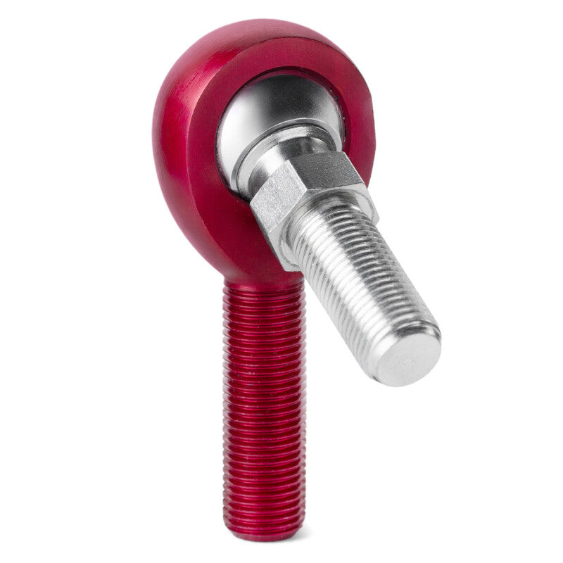 QA1 A Series Endura Rod End - Male/Right Hand - .19in Bore x 3/16-24 w/Stud - Red Aluminum