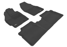 3D MAXpider 2010-2011 Toyota Prius Kagu 1st & 2nd Row Floormats - Black