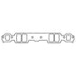 Cometic GM Gen1 SB V8 .125in Fiber Intake Mani Gskt-2.090in x 1.280in Rect. Race Ports-10 Pack