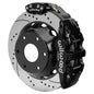 Wilwood Big Ford New Style Aero4 Rear EPB Kit - 14in Drilled Rotor - 2.50in Offset - Black