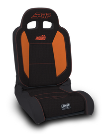 PRP EnduroDaily Reclining Suspension Seat - Black/Orange Tweed - Driver