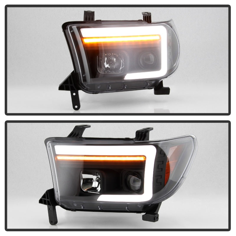 Spyder 07-09 Toyota Tundra Projector Headlights - Black (PRO-YD-TTU07V3PL-SEQ-BK)