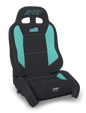PRP EnduroCrawl Reclining Suspension Seat - Black/Teal Vinyl - Driver