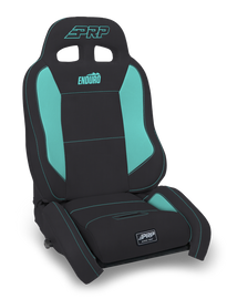 PRP EnduroCrawl Reclining Suspension Seat - Black/Teal Vinyl - Passenger