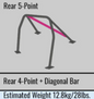 Cusco D1 Chromoly  5-PT Roll Cage Subaru Nissan GT-R (R35)S/O/No Cancel)  Chromoly/Blue