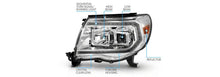 Load image into Gallery viewer, Raxiom 05-11 Toyota Tacoma Axial Series Switchback Proj Headlights- Chrome- Clear Lens
