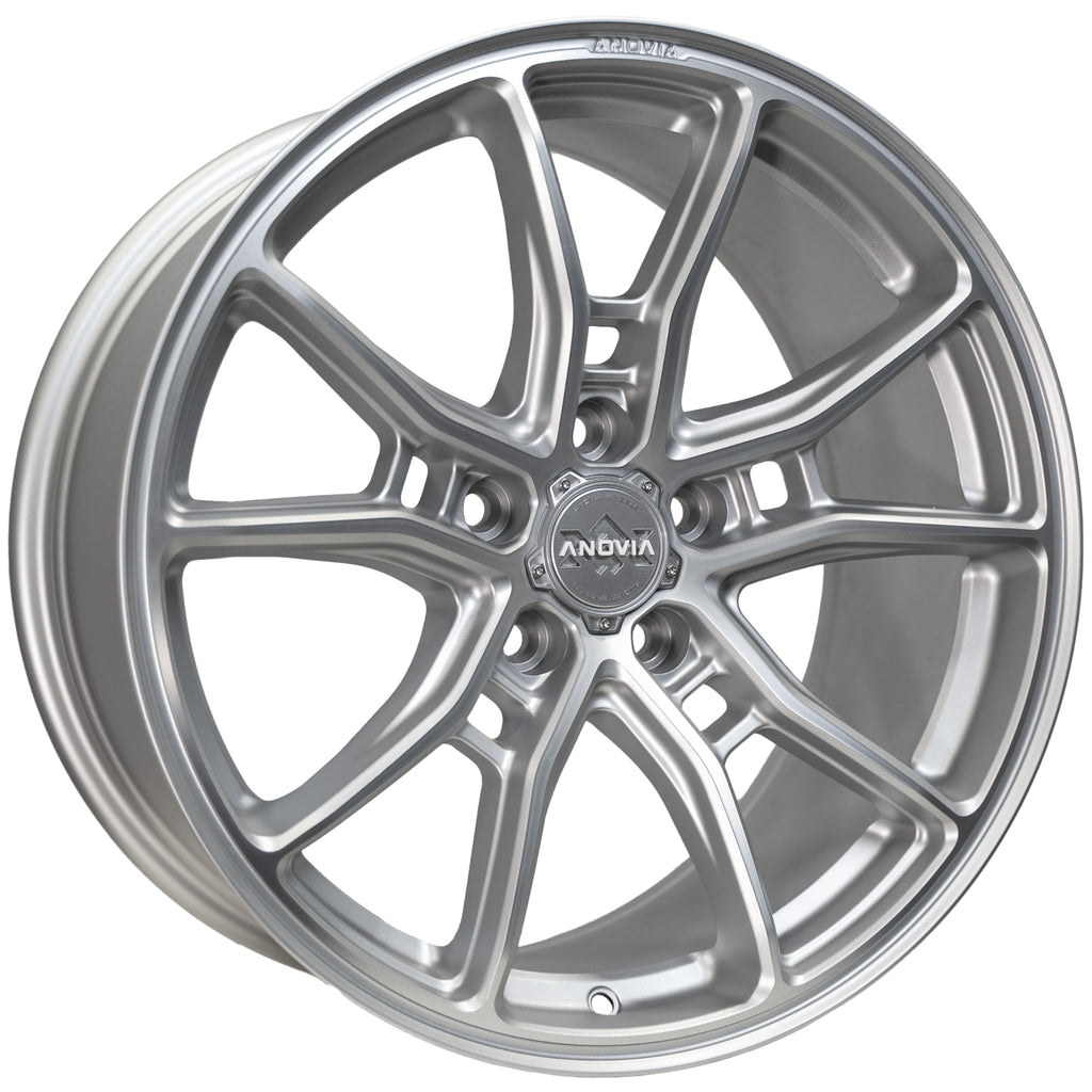 Anovia AN-10 19x8.5 5x114.3 Silver Machined Face Satin Laquer