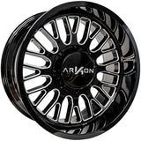 Arkon Athos 20x10 8x6.5 Gloss Black w/ Milled Edges