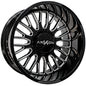 Arkon Athos 22x12 8x6.5 Gloss Black w/ Milled Edges