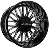 Arkon Athos 22x12 8x6.5 Gloss Black w/ Milled Edges