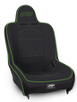 PRP Premier High Back Suspension Seat- Black/Green Vinyl