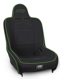 PRP Premier High Back Suspension Seat- Black/Green Vinyl