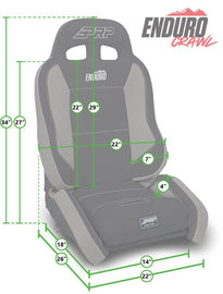 PRP EnduroCrawl Reclining Suspension Seat - Black/Purple Vinyl - Passenger
