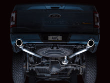 Load image into Gallery viewer, AWE Tuning 2021+ Ford F150 Tremor w/ Bumper Cutouts 0FG Non-Resonated Catback w/ Chrome Silver Tips