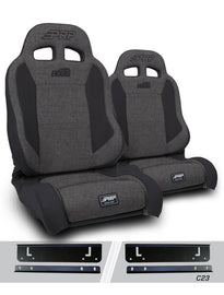 PRP 97-02 Jeep Wrangler TJ Enduro Elite Suspension Seat (Pair) - Trek Edition - Gray