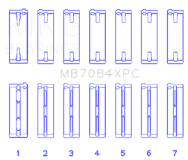 King Engine Bearings Toyota 2JZGE/2JZGTE 24V 3.0L (Size .026) pMaxKote Performance Main Bearing Set