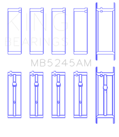 King 91-04 Nissan 146CI/2.4L KA24DE L4 / 89-97 146CI/2.4L KA24E L4  (Size +0.5) Main Bearing Set