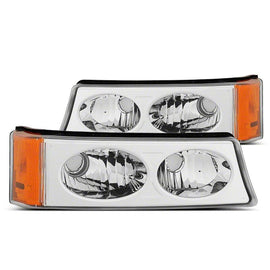 Raxiom 03-06 Chevrolet Silverado 1500 Axial Series Crystal Turn Signal/Parkng Lights- Chrome