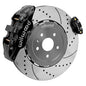 Wilwood 20-23 Chevy Corvette C8 Aero4 Black Rear Big Brake Kit - Drilled & Slotted